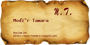 Moór Tamara névjegykártya
